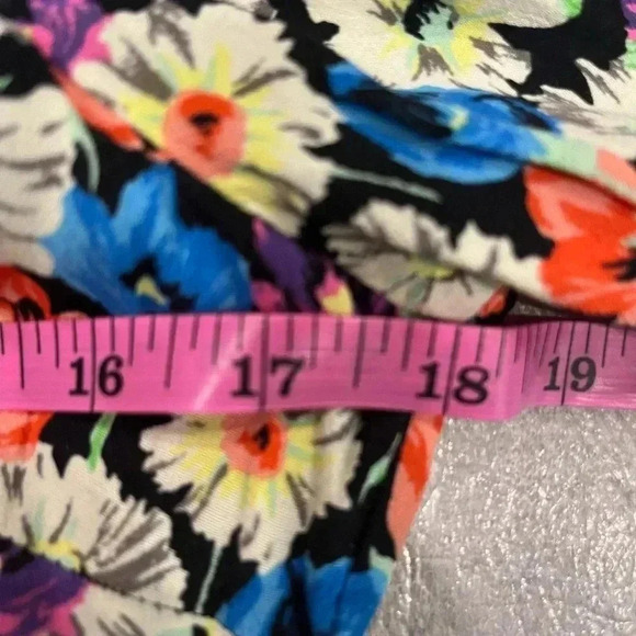 [L]ZARA WMN Multicoloured Floral Viscose LS Pencil Dress Sweetheart  Zip - Picture 12 of 13